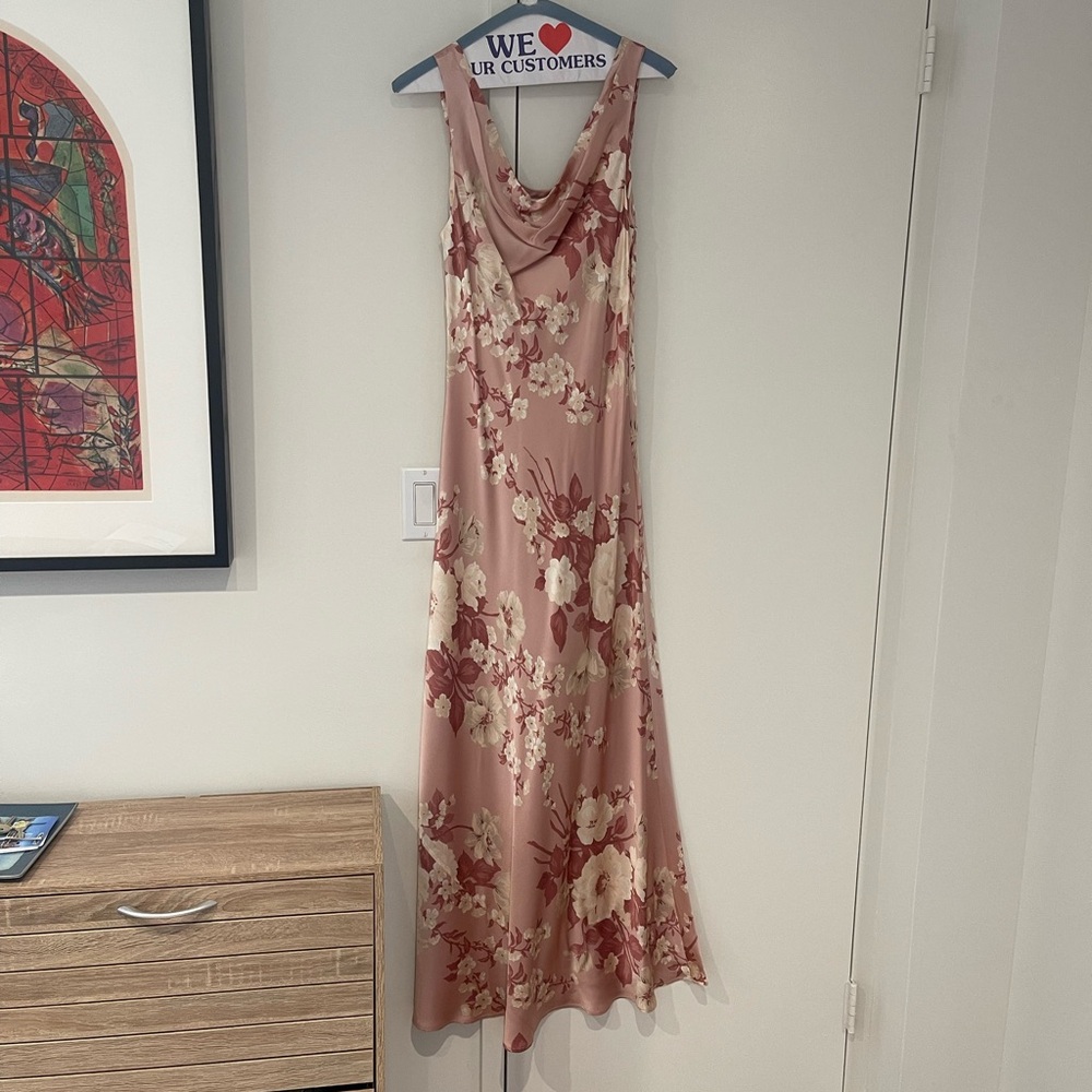 Pink floral dress